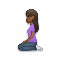 Woman Kneeling- Medium-Dark Skin Tone emoji on LG